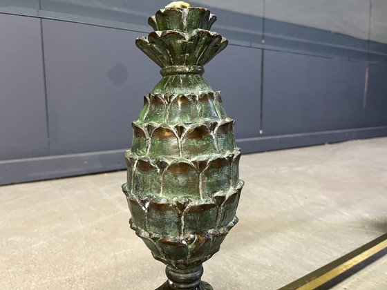 Image 1 of Mesa de centro de piña de latón, década de 1970