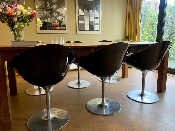 Image 1 of Chaises noires Eros Kartell Starck 6