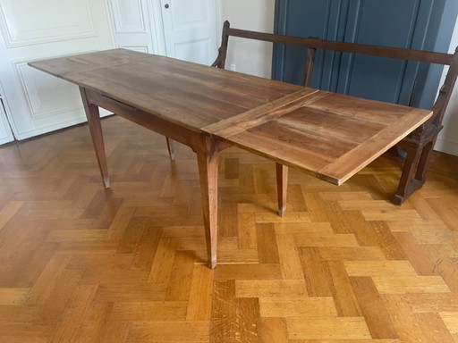 Mesa extensible Mesa de comedor Mesa Madera de cerezo Antigua Francesa