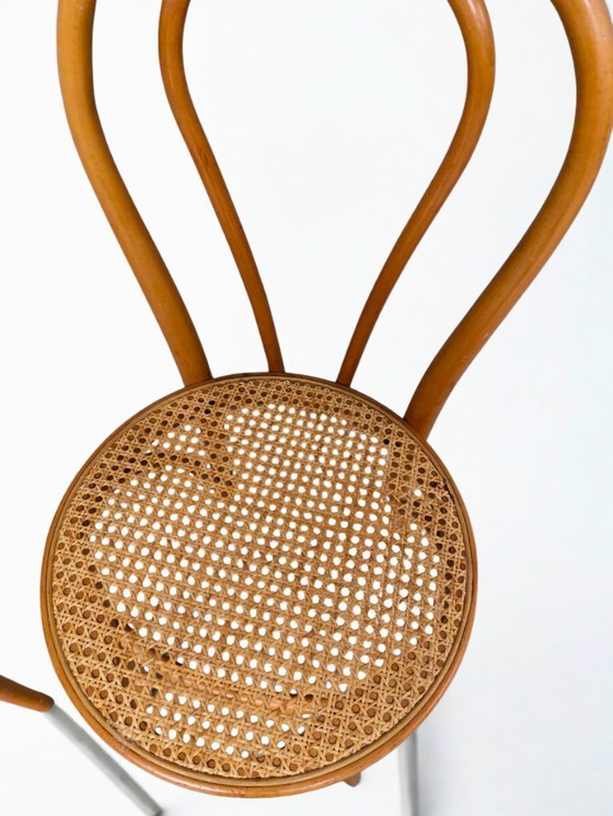 Image 1 of Set di 2 sedie scandinave vintage in legno curvato e paglia di Vienna - anni '60