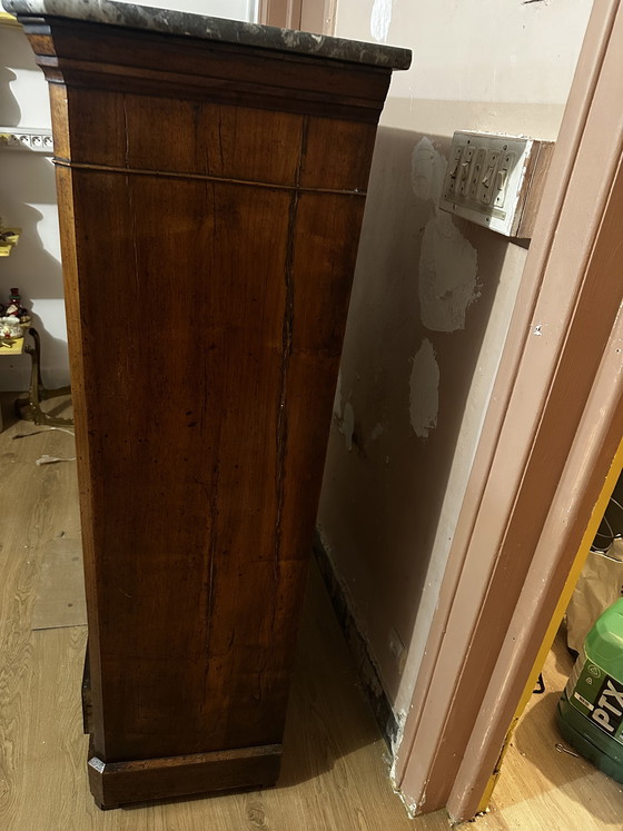 Image 1 of Scrivania Luigi Filippo in noce e radica di noce - XIX secolo