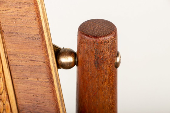 Image 1 of Série de 6 chaises Danoises en Teck, Cannage et Cuir, modèle FD 187 par Arne Vodder pour France & Son 1956.