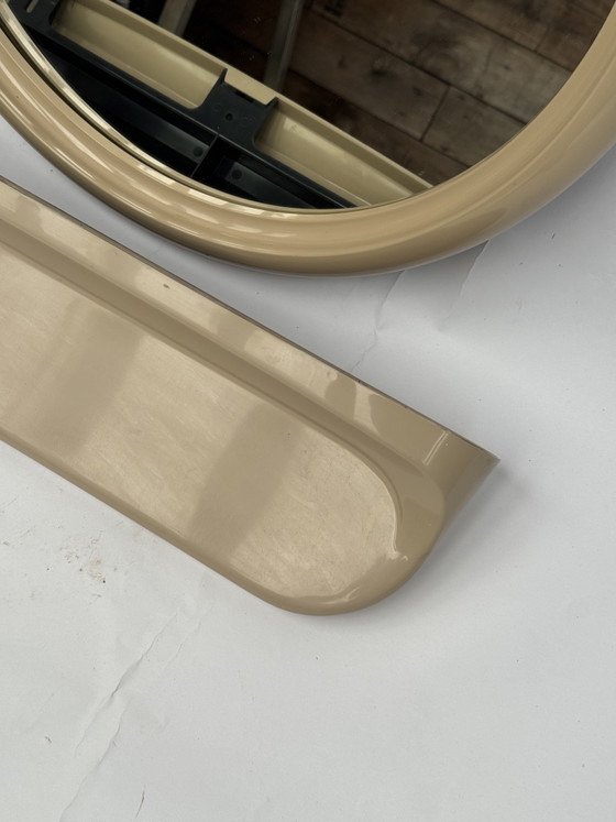 Image 1 of Rare Curver Space Age Bathroom Mirror & Shelf Set | Dutch Design 1970s