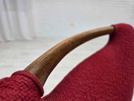 Image 1 of 1960, set van 6 Deense eetkamerstoelen van Slagelse Møbelværk, meubelwol, beukenhout.