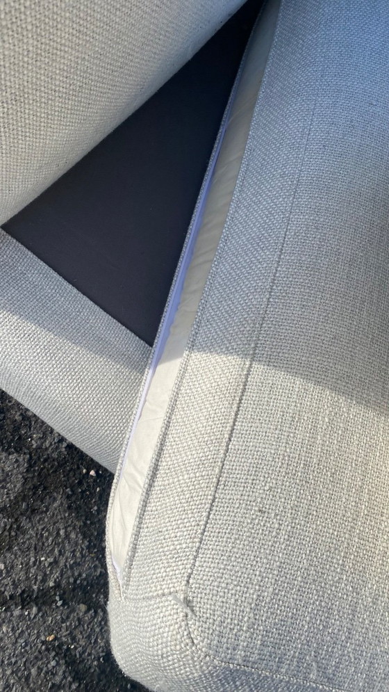 Sofá modular con laterales tejidos, Living Divani, Zona de estar, Textil, Ratán, Negro, Modern (foto 6 de 6)
