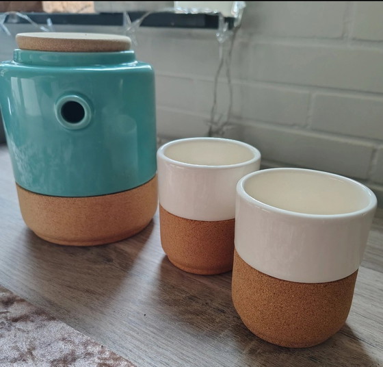 Image 1 of Set teiera di design Alma Gémea, ceramica portoghese e sughero