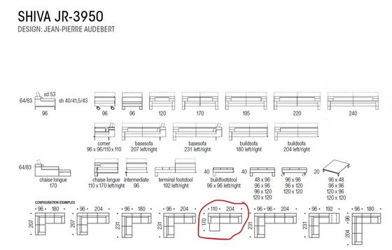 Image 1 of JORI Divano Shiva in pelle nera Jean-Pierre Audebert