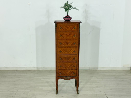 Cassettiera in stile barocco a 7 cassetti / cassettiera vintage da ingresso / mobile lavabo / mobile da ingresso