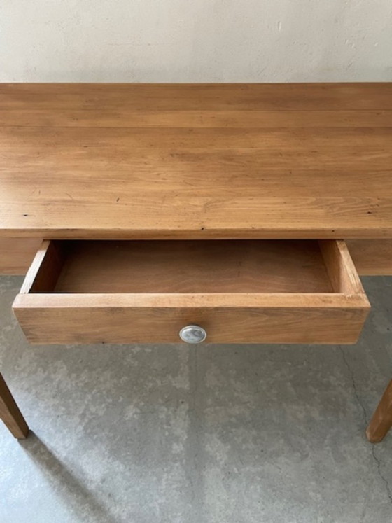 Tavolo da fattoria con cassetto – Tavoli da pranzo, Metallo, Legno (photo 3 of 5)