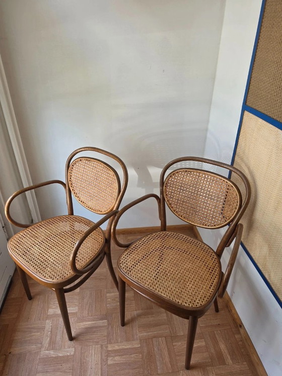 2 Poltrone Thonet 215 RF originali in legno curvato con paglia di Vienna – Sedie da pranzo, Wood (photo 2 of 6)