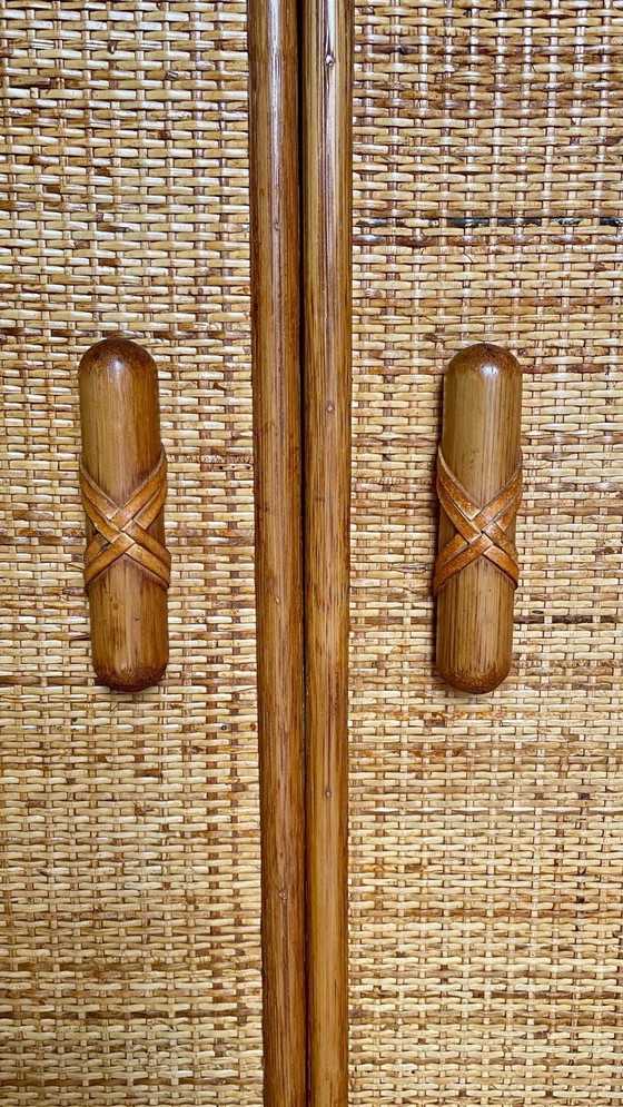 Image 1 of Etagere Osier Bambou Vintage