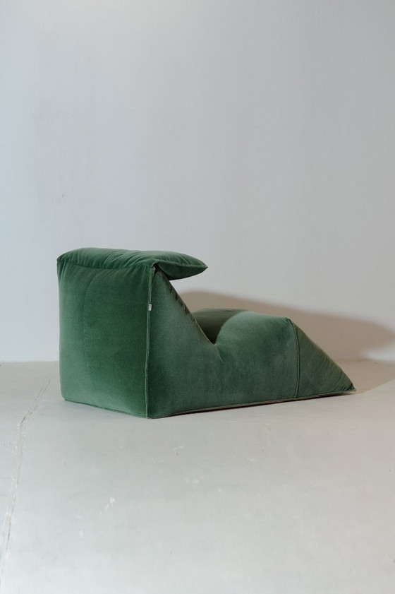Image 1 of Mario Bellini for C&B Italia 'Le Bambole' Chaise Lounge in Eden Green Velvet Mohair