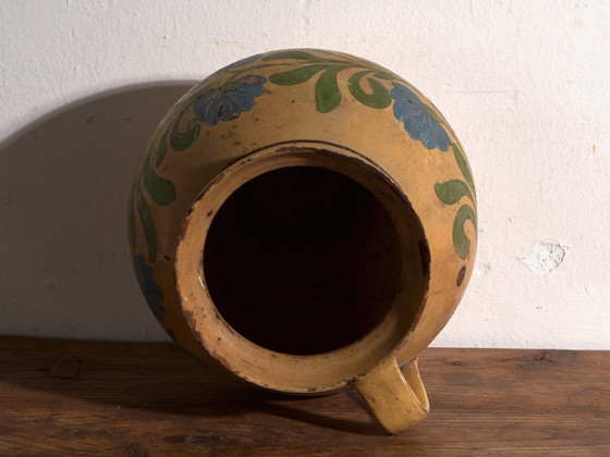 Brocca antica in ceramica smaltata, Europa Centrale, circa 1920, Stoviglie, Blu (foto 8 di 10)