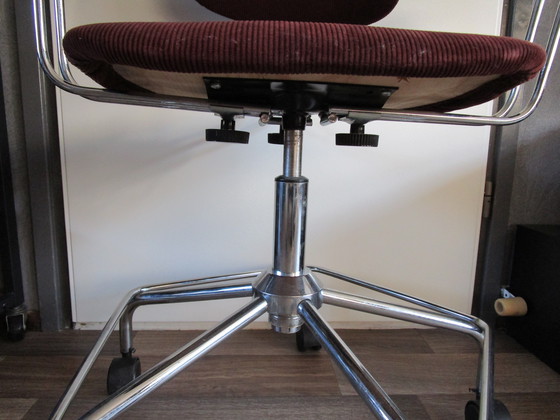Image 1 of Vintage 1950s Adjustable Office Chair Possible From Egon Eiermann Germany