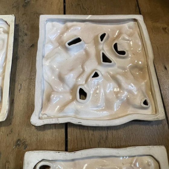 Sculptures en bas-relief de Rene Boschmans pour Coceram, années 1950, Lot de 4 – Ceramic, Art Deco (photo 17 of 20)