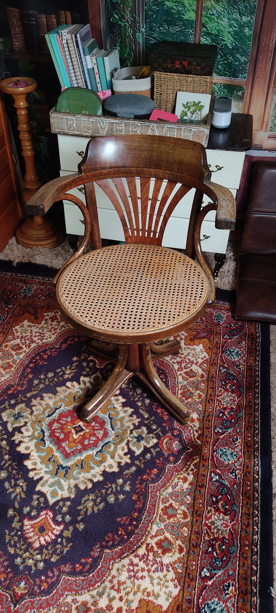 Sedia girevole vintage Ligna Captain – Sedie girevoli, Metal, Wood (photo 4 of 11)