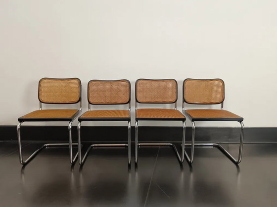 Image 1 of Set di quattro sedie B32 di Gavina della fine degli anni '60