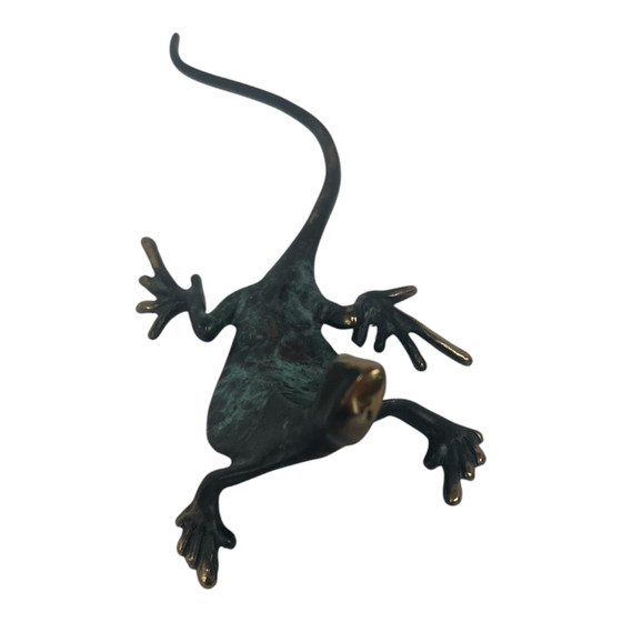 Michael Storey Bronze Gecko Lizard Wall Sculpture – Beeldhouwkunst (photo 3 of 5)