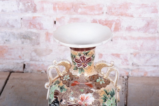 Vaso Art Déco originale, tecnica Moriage, ceramica smaltata, Giappone, anni '10 – Vasi (photo 2 of 9)