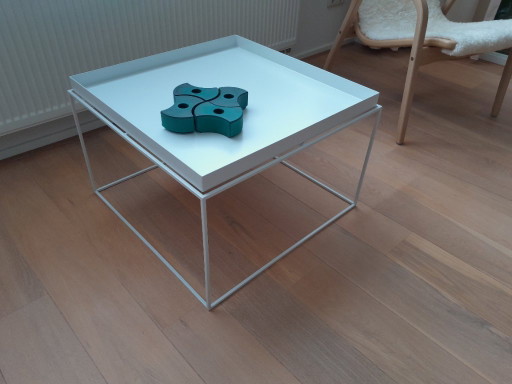 Hay Tray Table 60 x 60 x 39(H) - White – salontafels, rvs