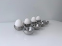 Set van 8 RVS eierdopjes – minimalistisch design