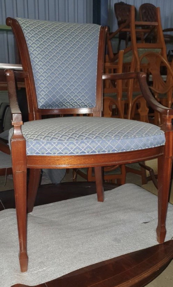 Image 1 of 6 Heldense mahonie eetkamer stoelen 