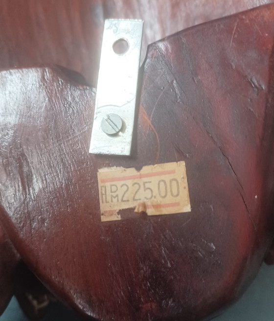 Image 1 of Decorazione murale antica in legno di radice raffigurante un drago cinese.