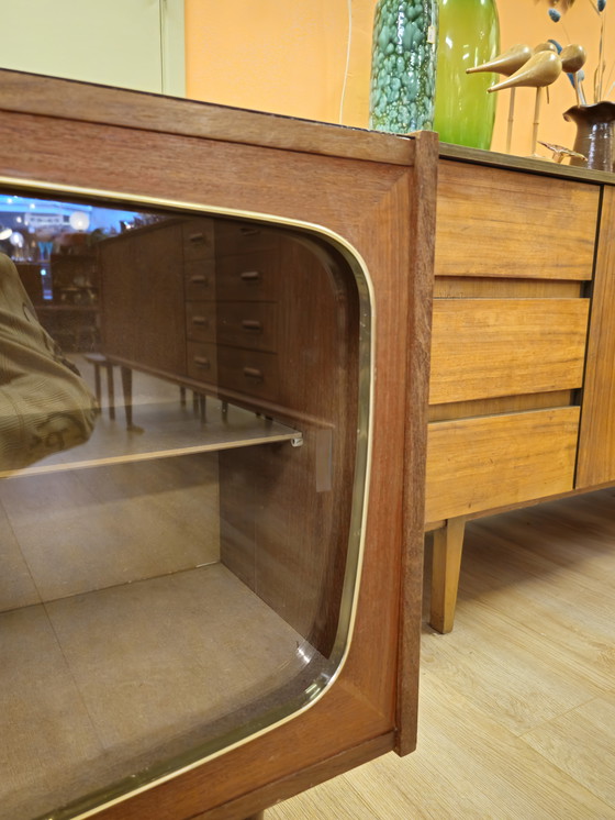 Image 1 of Vintage Display Cabinet Showcase Cabinet Small Cabinet Teak Veneer