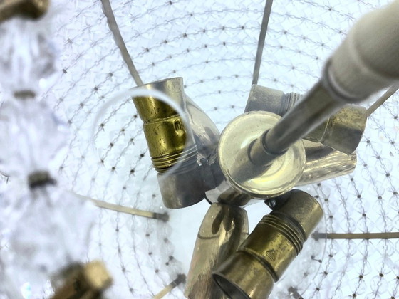 Image 1 of Lampada a sfera di design anni '50 in ottone acrilico stile Emil Stejnar