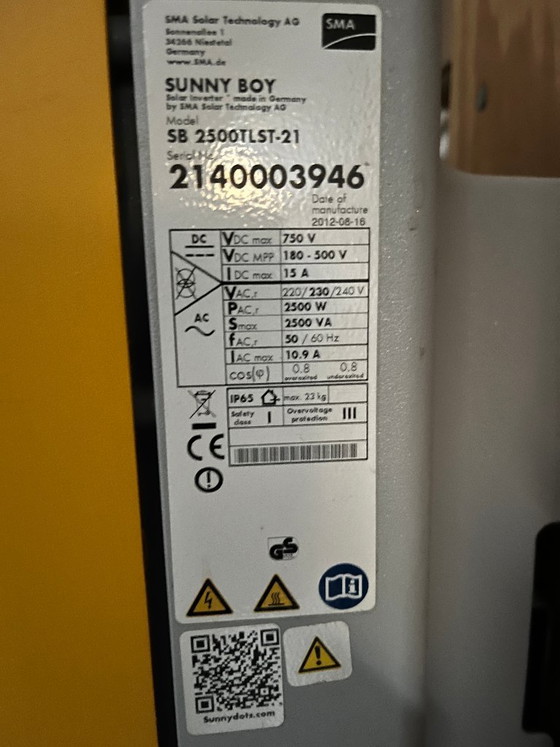 Wechselrichter mit 6 Jahren Garantie! SMA Sunny Boy SB 2500TLST-21 – Dekorative Objekte, Plastic, Metal (photo 3 of 5)