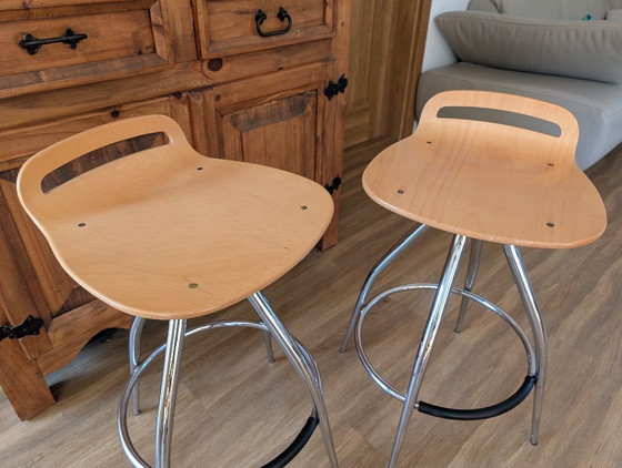 2x Calligaris GIN Sgabelli da bar Made in Italy - Edi & Paolo Ciani – Legno (photo 3 of 6)