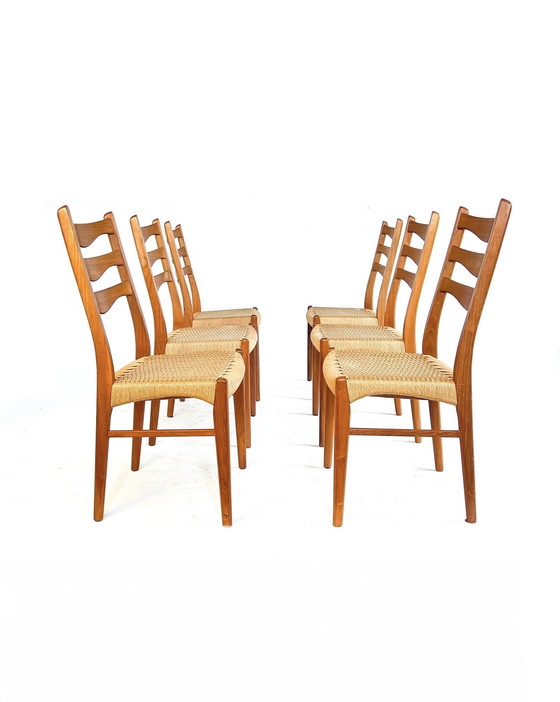 Image 1 of 6x Arne Wahl Iversen, Glyngøre Stolefabrik '60