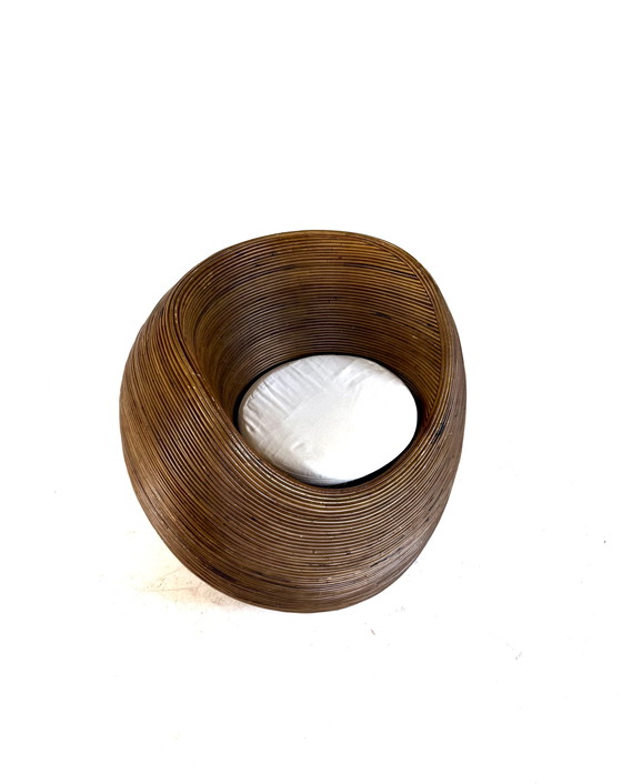 Image 1 of Poltrona vintage in vimini, Gabriella Crespi '80