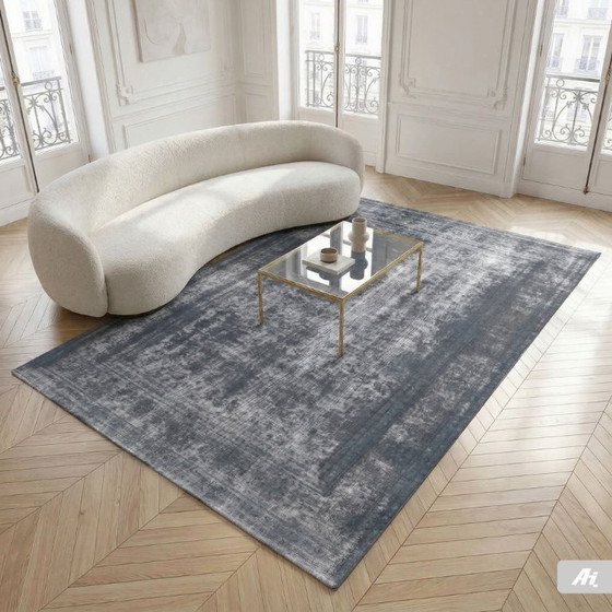Image 1 of Hand-knotted vintage art rug 193x286