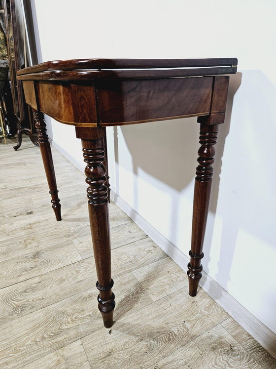 Antieke Kaarttafel in Mahonie, 19e eeuw – Bijzettafels (photo 6 of 19)