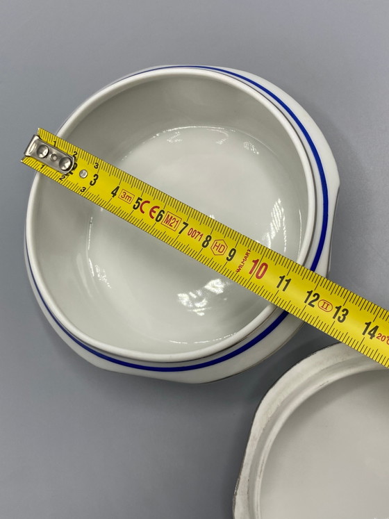Art Deco Limoges porseleinen bonbonnière – MF Limoges Frankrijk – Decoratieve objecten, Porcelain (photo 9 of 10)