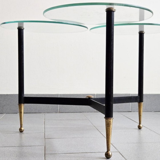 Image 1 of Tavolino da caffè vintage anni '50, espositore da negozio Dekora Nantes, stile rockabilly anni '50.