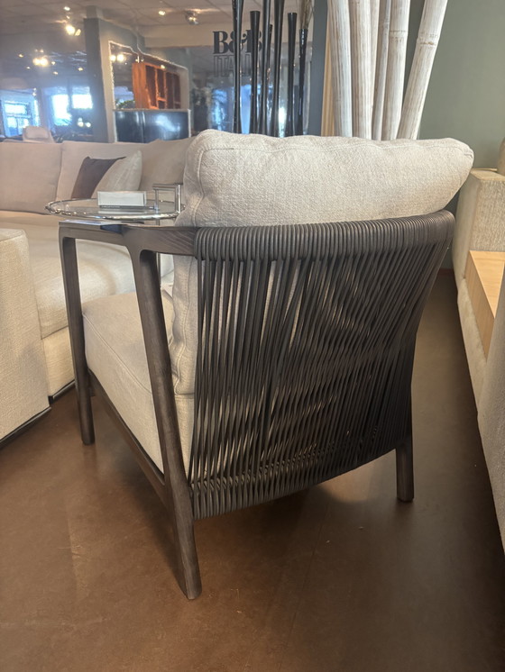 Image 1 of Flexform Crono Armchair Fabric - Extra Elodie 1221 Ashwood