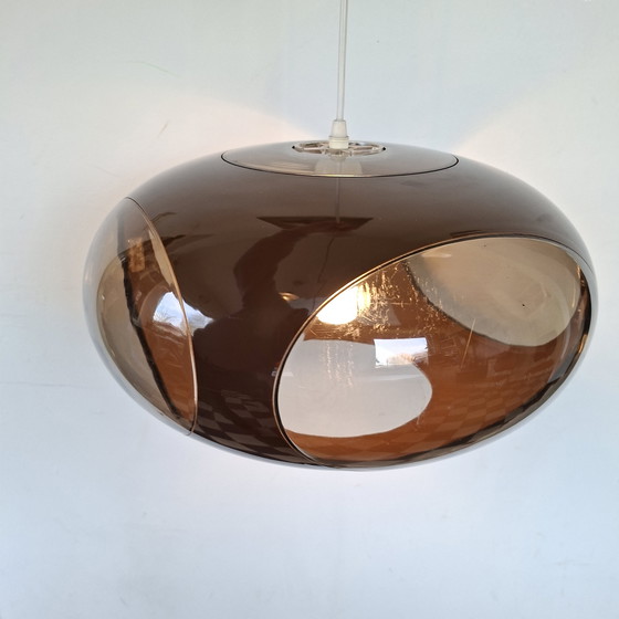Image 1 of Massive Bug Eye brown vintage space age lamp
