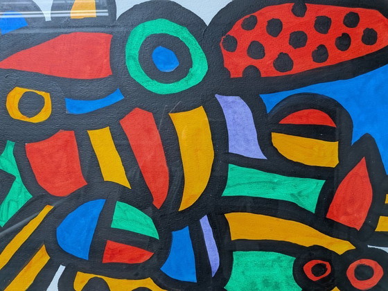 Image 1 of Paisaje vivo - acrílico sobre papel - enmarcado