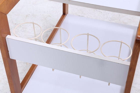 Image 1 of Chariot de service vintage des années 60 | Mid Century table table de téléphone table d'appoint rétro #07-35