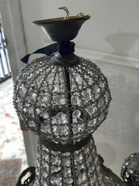 Image 1 of Kronleuchter im Stil Louis XVI. (Mongolfiere) – 19. Jahrhundert