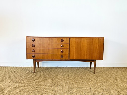 Minimalist Scandinavian teak sideboard, 1960s