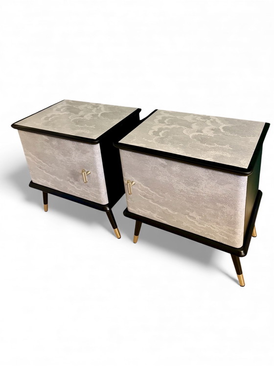 Image 1 of Vintage Nachtkastjes Fornasetti Nuvolette | De vintage sfeer
