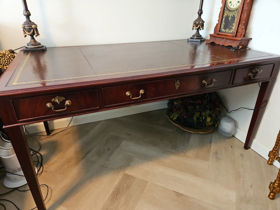 Mooi Antiek Bureau – Leather, Wood (photo 6 of 6)