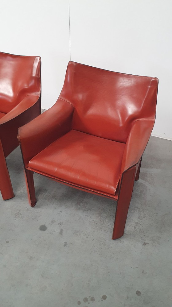 Mario Bellini Cassina CAB Lounge Chaises Design Vintage – Fauteuils, Leather (photo 4 of 21)