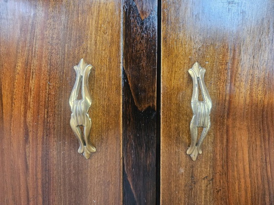 Image 1 of Art Decò sideboard in mahogany feather with marble top