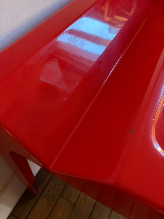 Ozoo Schreibtisch von Marc Berthier, rot, Roche Bobois, Kunststoff, Modern (Foto 5 von 9)
