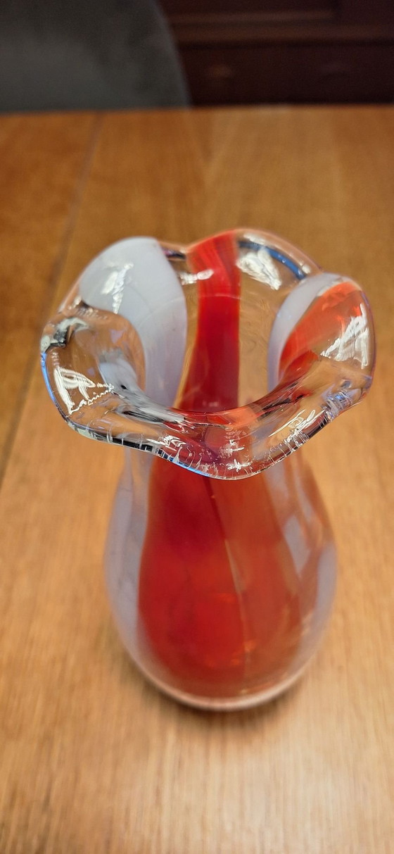 Murano / Empoli Style Vase, Glass, Red (photo 7 of 8)