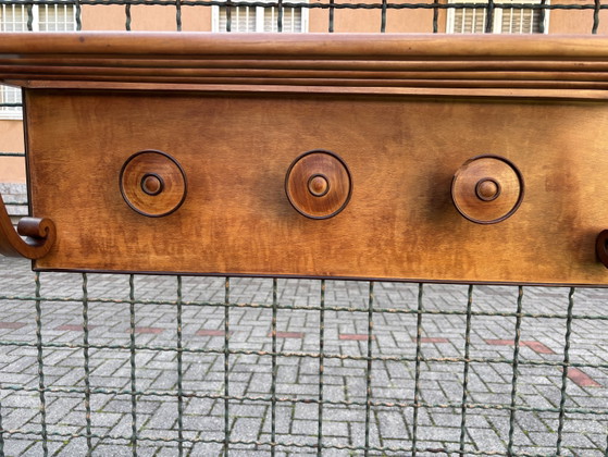 Vintage Houten Wandkapstok met Hoedenplank 90 Cm Mid Century – Wandrek, Wood (photo 3 of 10)